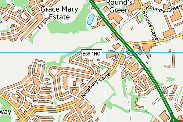B69 1HG map - OS VectorMap District (Ordnance Survey) B69 1HG map - OS VectorMap District (Ordnance Survey)