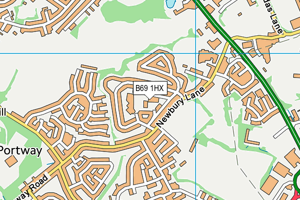 B69 1HX map - OS VectorMap District (Ordnance Survey) B69 1HX map - OS VectorMap District (Ordnance Survey)