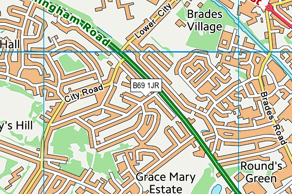 B69 1JR map - OS VectorMap District (Ordnance Survey) B69 1JR map - OS VectorMap District (Ordnance Survey)