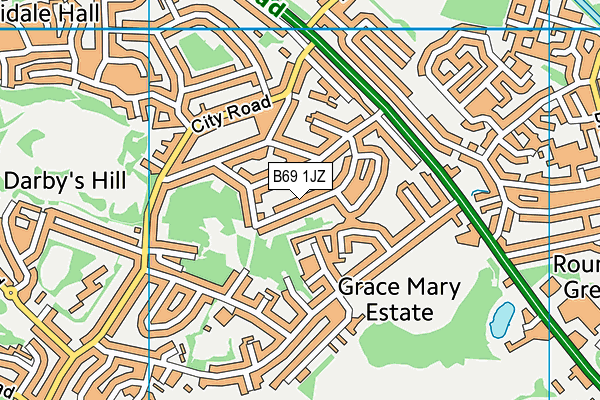 B69 1JZ map - OS VectorMap District (Ordnance Survey) B69 1JZ map - OS VectorMap District (Ordnance Survey)