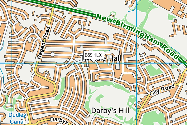 B69 1LX map - OS VectorMap District (Ordnance Survey)