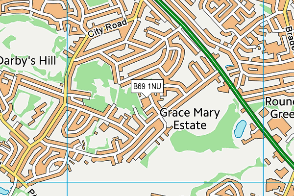B69 1NU map - OS VectorMap District (Ordnance Survey)