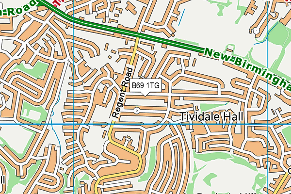 B69 1TG map - OS VectorMap District (Ordnance Survey)