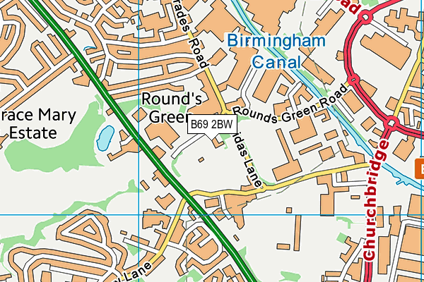 B69 2BW map - OS VectorMap District (Ordnance Survey) B69 2BW map - OS VectorMap District (Ordnance Survey)