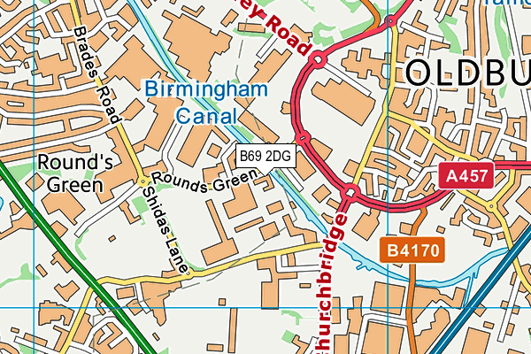B69 2DG map - OS VectorMap District (Ordnance Survey) B69 2DG map - OS VectorMap District (Ordnance Survey)