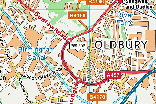 B69 3DB map - OS VectorMap District (Ordnance Survey) B69 3DB map - OS VectorMap District (Ordnance Survey)