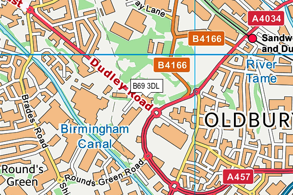 B69 3DL map - OS VectorMap District (Ordnance Survey)