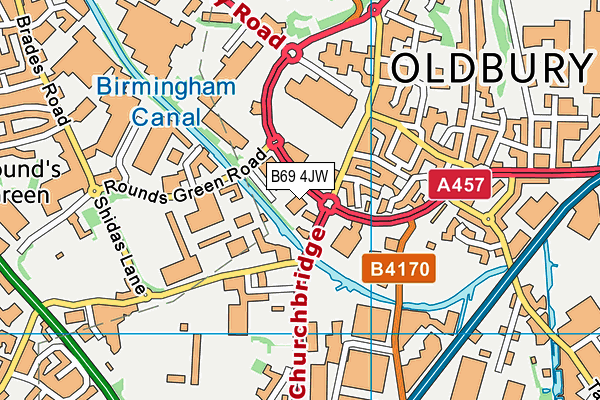 B69 4JW map - OS VectorMap District (Ordnance Survey) B69 4JW map - OS VectorMap District (Ordnance Survey)