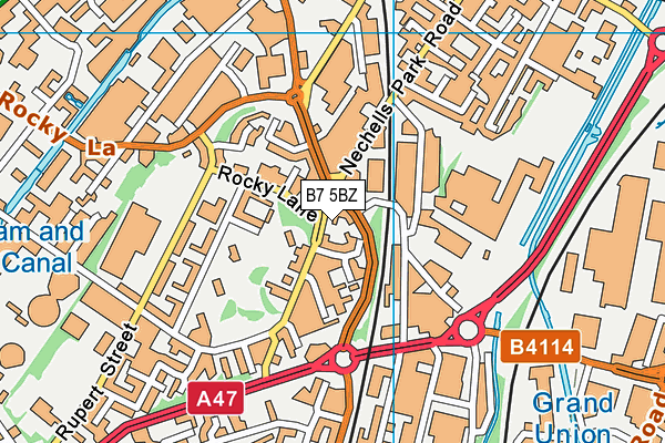 B7 5BZ map - OS VectorMap District (Ordnance Survey) B7 5BZ map - OS VectorMap District (Ordnance Survey)