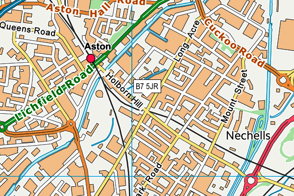 B7 5JR map - OS VectorMap District (Ordnance Survey)
