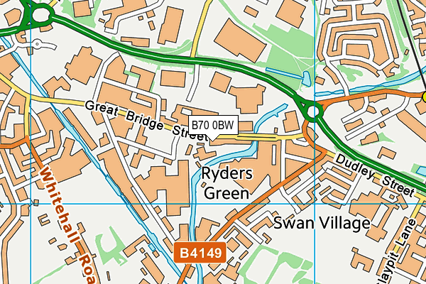 B70 0BW map - OS VectorMap District (Ordnance Survey) B70 0BW map - OS VectorMap District (Ordnance Survey)