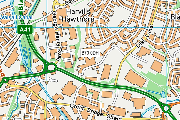 B70 0DH map - OS VectorMap District (Ordnance Survey) B70 0DH map - OS VectorMap District (Ordnance Survey)