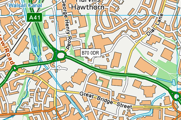 B70 0DR map - OS VectorMap District (Ordnance Survey) B70 0DR map - OS VectorMap District (Ordnance Survey)