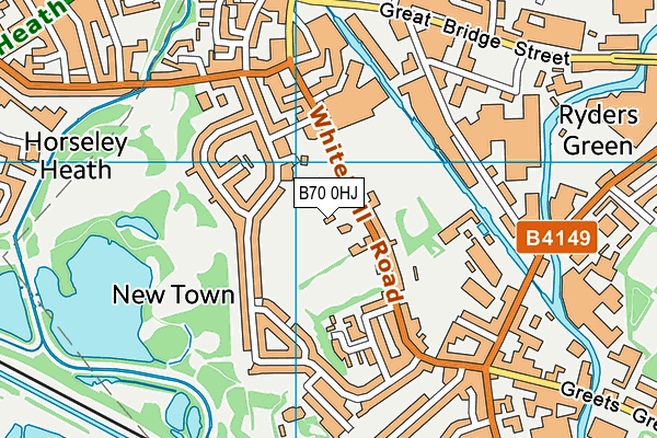 B70 0HJ map - OS VectorMap District (Ordnance Survey) B70 0HJ map - OS VectorMap District (Ordnance Survey)