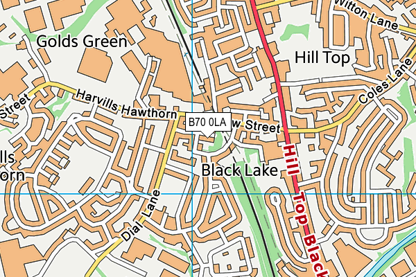 B70 0LA map - OS VectorMap District (Ordnance Survey) B70 0LA map - OS VectorMap District (Ordnance Survey)