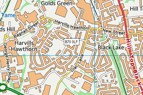 B70 0LF map - OS VectorMap District (Ordnance Survey) B70 0LF map - OS VectorMap District (Ordnance Survey)