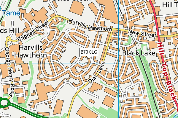 B70 0LG map - OS VectorMap District (Ordnance Survey) B70 0LG map - OS VectorMap District (Ordnance Survey)