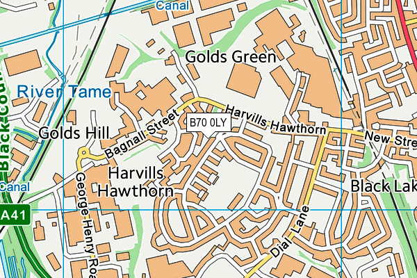 B70 0LY map - OS VectorMap District (Ordnance Survey) B70 0LY map - OS VectorMap District (Ordnance Survey)