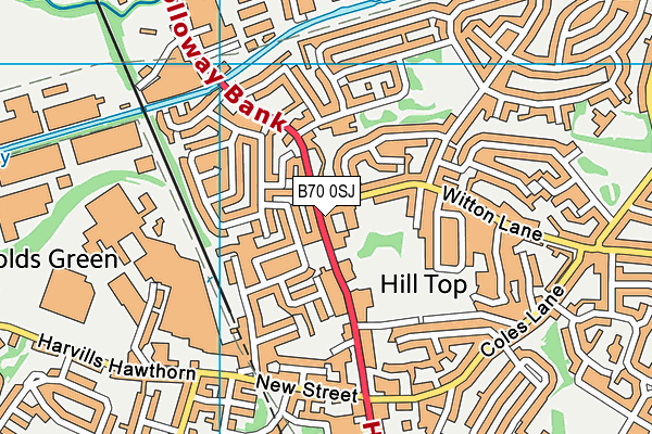 B70 0SJ map - OS VectorMap District (Ordnance Survey) B70 0SJ map - OS VectorMap District (Ordnance Survey)