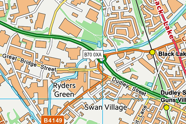 B70 0XA map - OS VectorMap District (Ordnance Survey) B70 0XA map - OS VectorMap District (Ordnance Survey)