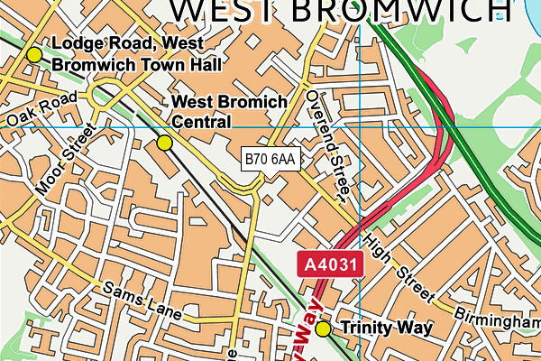 B70 6AA map - OS VectorMap District (Ordnance Survey) B70 6AA map - OS VectorMap District (Ordnance Survey)