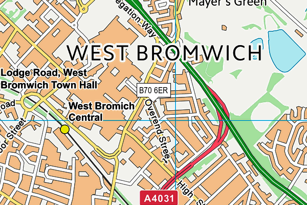 B70 6ER map - OS VectorMap District (Ordnance Survey) B70 6ER map - OS VectorMap District (Ordnance Survey)