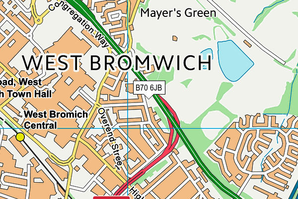 B70 6JB map - OS VectorMap District (Ordnance Survey) B70 6JB map - OS VectorMap District (Ordnance Survey)