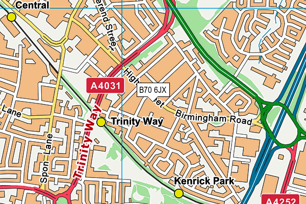 B70 6JX map - OS VectorMap District (Ordnance Survey) B70 6JX map - OS VectorMap District (Ordnance Survey)