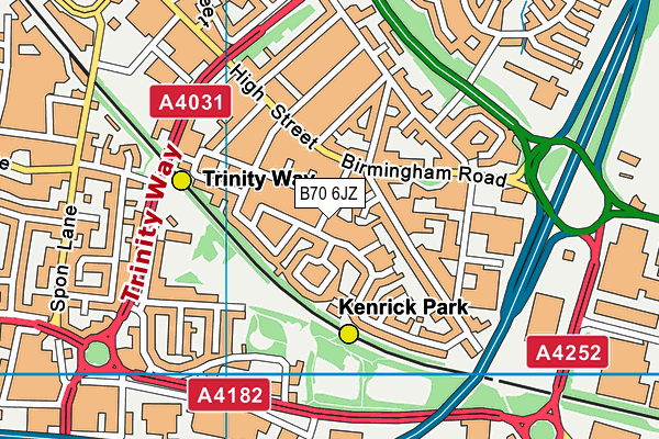 B70 6JZ map - OS VectorMap District (Ordnance Survey) B70 6JZ map - OS VectorMap District (Ordnance Survey)