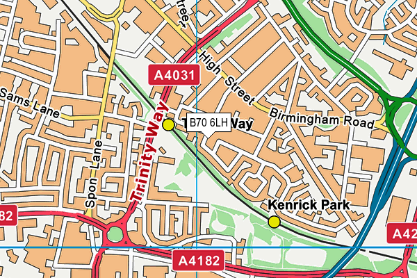 B70 6LH map - OS VectorMap District (Ordnance Survey) B70 6LH map - OS VectorMap District (Ordnance Survey)