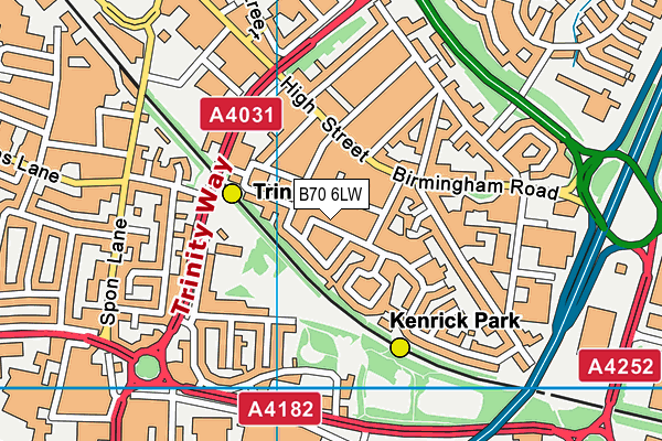 B70 6LW map - OS VectorMap District (Ordnance Survey) B70 6LW map - OS VectorMap District (Ordnance Survey)