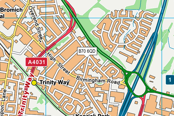 B70 6QD map - OS VectorMap District (Ordnance Survey) B70 6QD map - OS VectorMap District (Ordnance Survey)