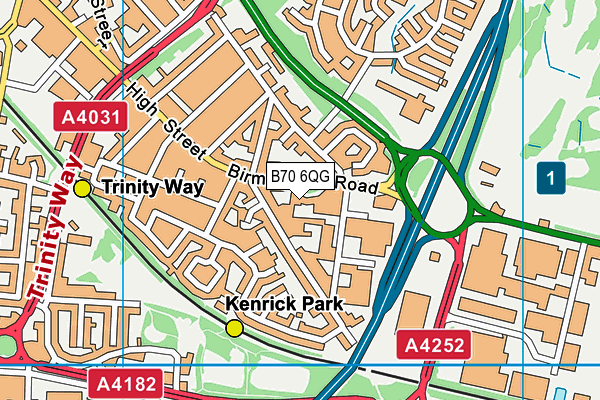 B70 6QG map - OS VectorMap District (Ordnance Survey) B70 6QG map - OS VectorMap District (Ordnance Survey)