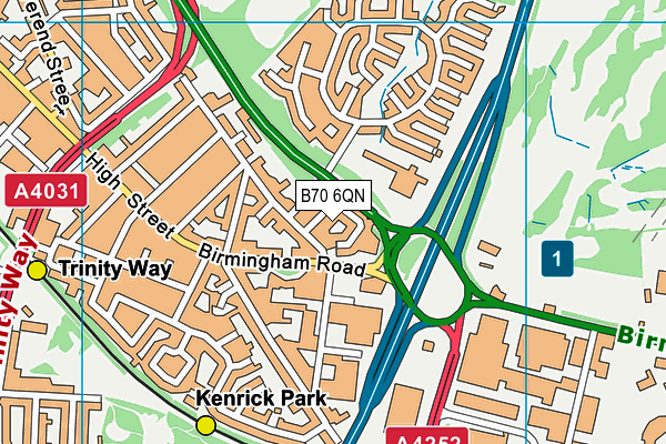 B70 6QN map - OS VectorMap District (Ordnance Survey) B70 6QN map - OS VectorMap District (Ordnance Survey)