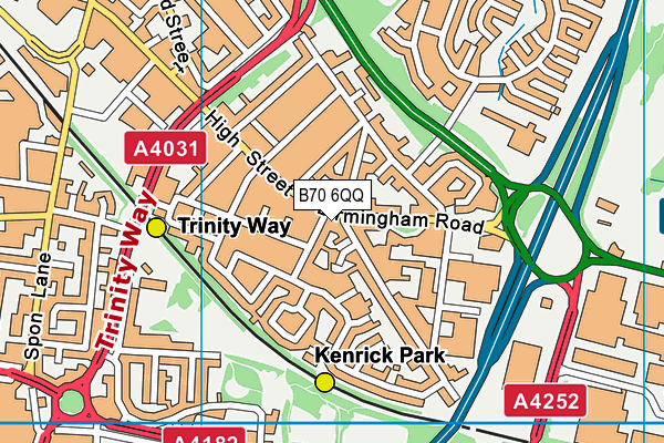 B70 6QQ map - OS VectorMap District (Ordnance Survey) B70 6QQ map - OS VectorMap District (Ordnance Survey)