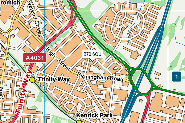 B70 6QU map - OS VectorMap District (Ordnance Survey) B70 6QU map - OS VectorMap District (Ordnance Survey)