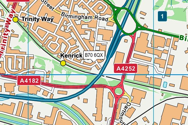 B70 6QX map - OS VectorMap District (Ordnance Survey) B70 6QX map - OS VectorMap District (Ordnance Survey)