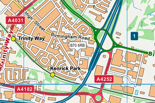 B70 6RB map - OS VectorMap District (Ordnance Survey) B70 6RB map - OS VectorMap District (Ordnance Survey)