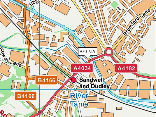 B70 7JA map - OS VectorMap District (Ordnance Survey) B70 7JA map - OS VectorMap District (Ordnance Survey)