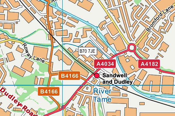 B70 7JE map - OS VectorMap District (Ordnance Survey) B70 7JE map - OS VectorMap District (Ordnance Survey)