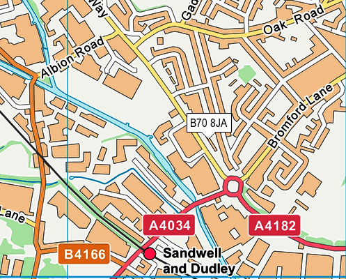 B70 8JA map - OS VectorMap District (Ordnance Survey) B70 8JA map - OS VectorMap District (Ordnance Survey)
