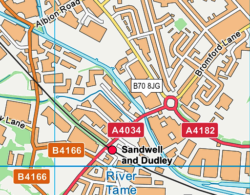B70 8JG map - OS VectorMap District (Ordnance Survey) B70 8JG map - OS VectorMap District (Ordnance Survey)
