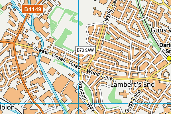 B70 9AW map - OS VectorMap District (Ordnance Survey) B70 9AW map - OS VectorMap District (Ordnance Survey)
