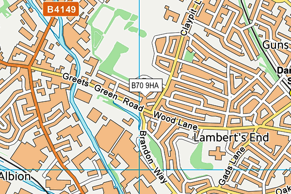 B70 9HA map - OS VectorMap District (Ordnance Survey) B70 9HA map - OS VectorMap District (Ordnance Survey)