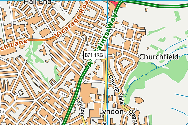 B71 1RG map - OS VectorMap District (Ordnance Survey) B71 1RG map - OS VectorMap District (Ordnance Survey)