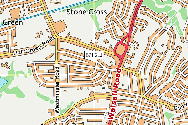 B71 2LJ map - OS VectorMap District (Ordnance Survey) B71 2LJ map - OS VectorMap District (Ordnance Survey)