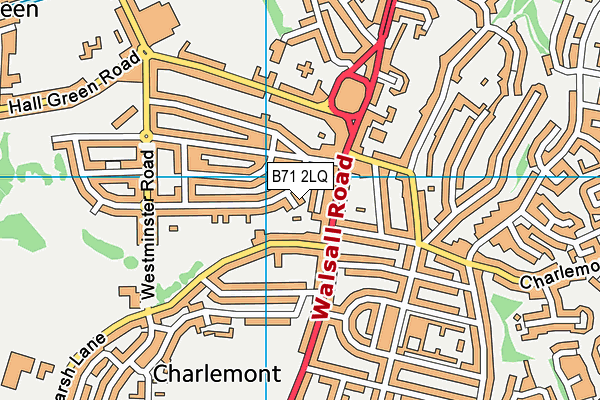 B71 2LQ map - OS VectorMap District (Ordnance Survey) B71 2LQ map - OS VectorMap District (Ordnance Survey)