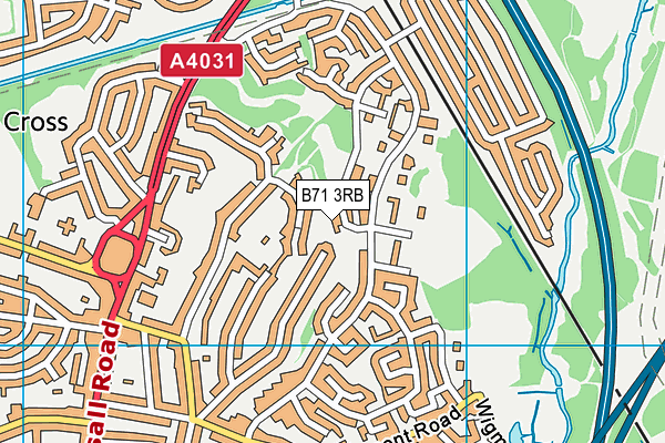 B71 3RB map - OS VectorMap District (Ordnance Survey) B71 3RB map - OS VectorMap District (Ordnance Survey)