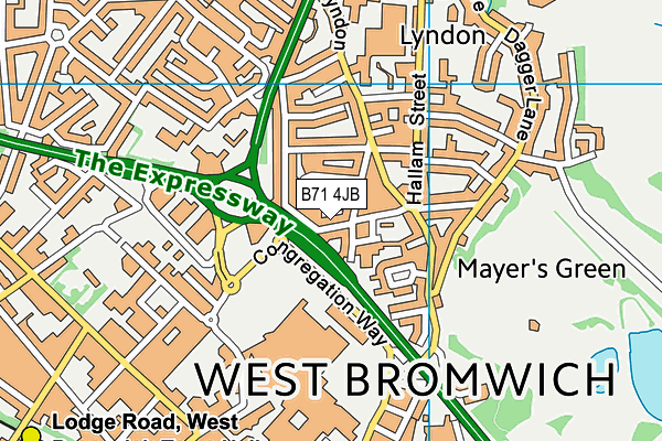 B71 4JB map - OS VectorMap District (Ordnance Survey) B71 4JB map - OS VectorMap District (Ordnance Survey)