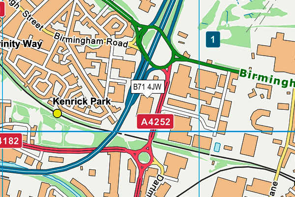 B71 4JW map - OS VectorMap District (Ordnance Survey) B71 4JW map - OS VectorMap District (Ordnance Survey)